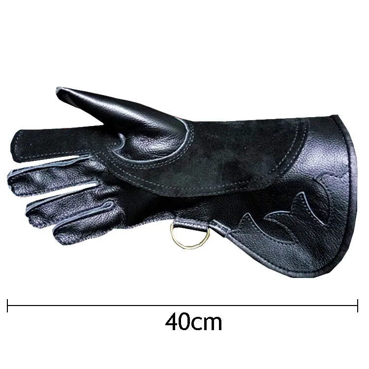 Anti Bite Anti-Scratch Training Eagle Gloves 40cm Leather Gloves Anti Grasping Fingerless Gloves Working Gloves