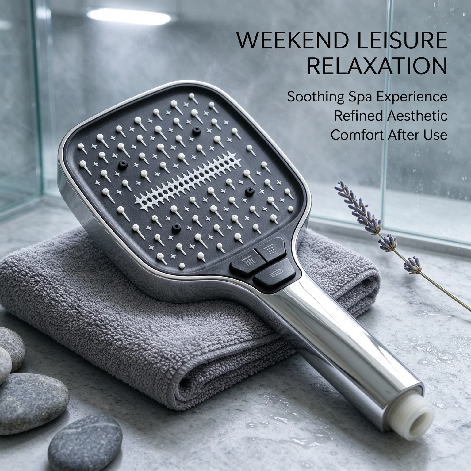 Handheld Shower Head Set 8 Modes High Pressure with 1.5m Hose and Holder Universal Interface Household Bathroom Accessory