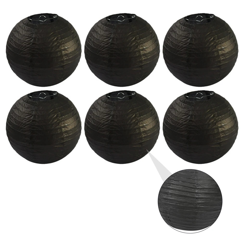 

Black Lantern Decoration Halloween DIY Hanging Decorations for Party Plastic Round Lanterns