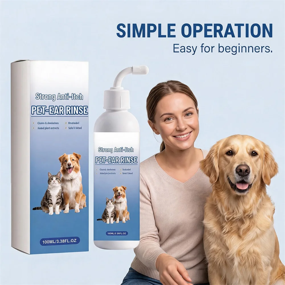 Ear Cleaner For Dogs And Cats Eliminates Odor And Earwax Buildup Provides Immediate Itch Relief Sensitive Ear Gentle Cleaning