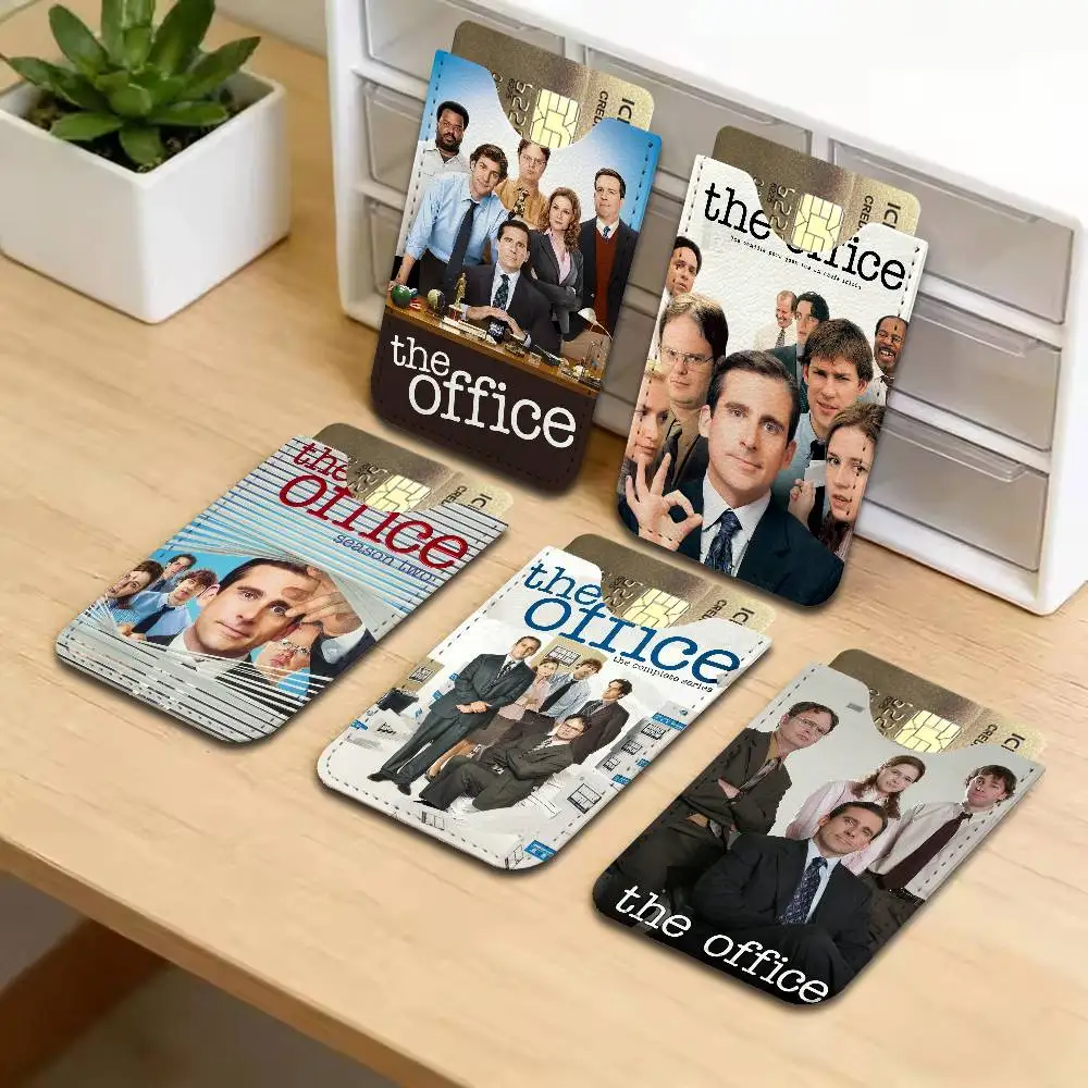 The Office Movie Men's Genuine Leather Mini Card Wallet, Ultra Thin Credit Portable Business Card & Transit Bus Card