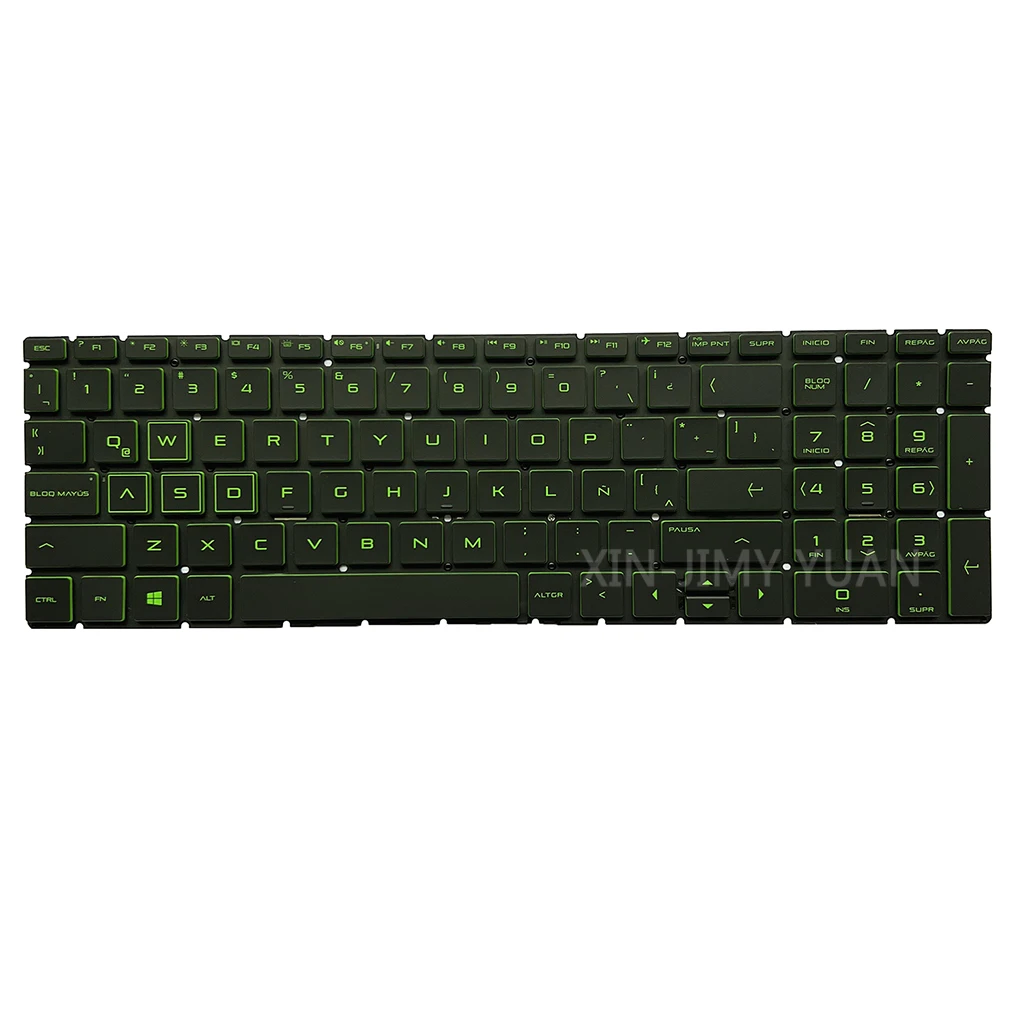 Imagem -03 - Teclado Retroiluminado Latino para hp Verde 250 g7 255 g7 256 g7 250 255 g8 17z-ca 17z-ca000 17-cr 17g-cr 17g-cr 17g-cr0000 17-ca0000ax