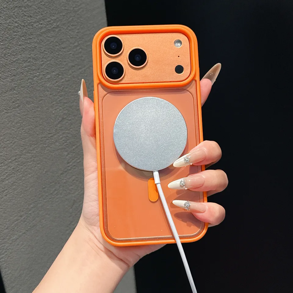 Funda transparente magnética de lujo para iPhone 18, 17, 16, 15 Plus, 14, 13, 12 Pro Max, mini, compatible con MagSafe 4