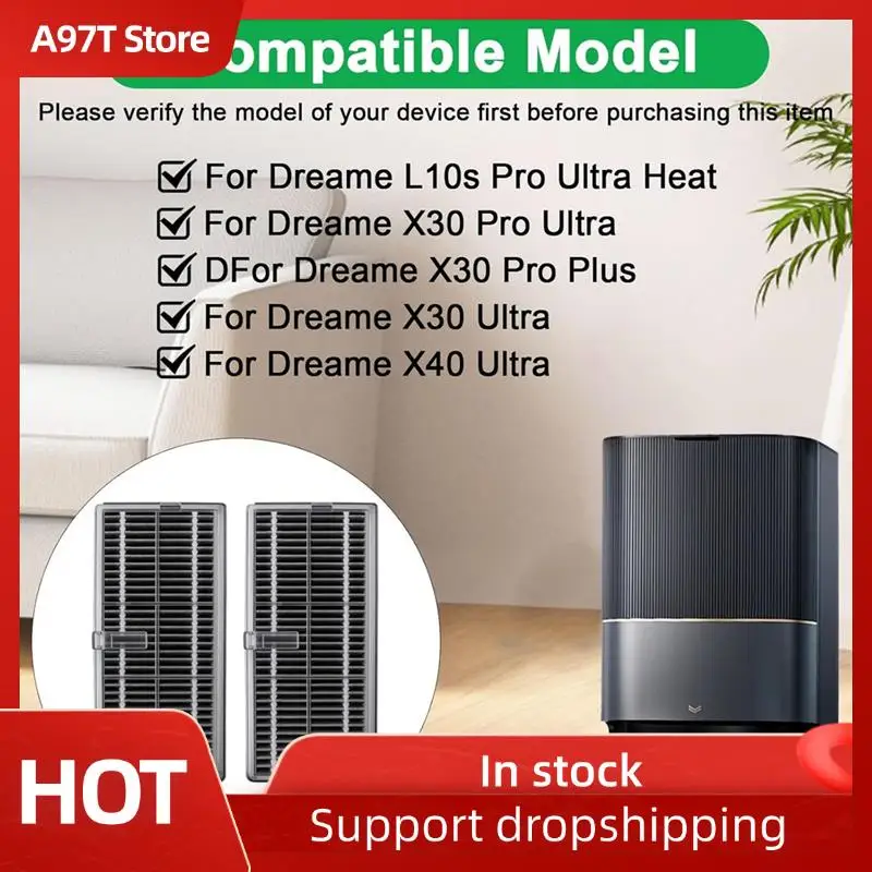 A97T HEPA Air Filters Set For Dreame L10s Pro Ultra Heat  L10s Ultra Gen 2  X40 Ultra  L40 Ultra  X30 Ultra  Mova P50 Pro Ultra