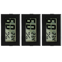 3 Pcs Weather Station Hydrometer Hygrometer Mini Small Digital Humidity Reader Indoor Without