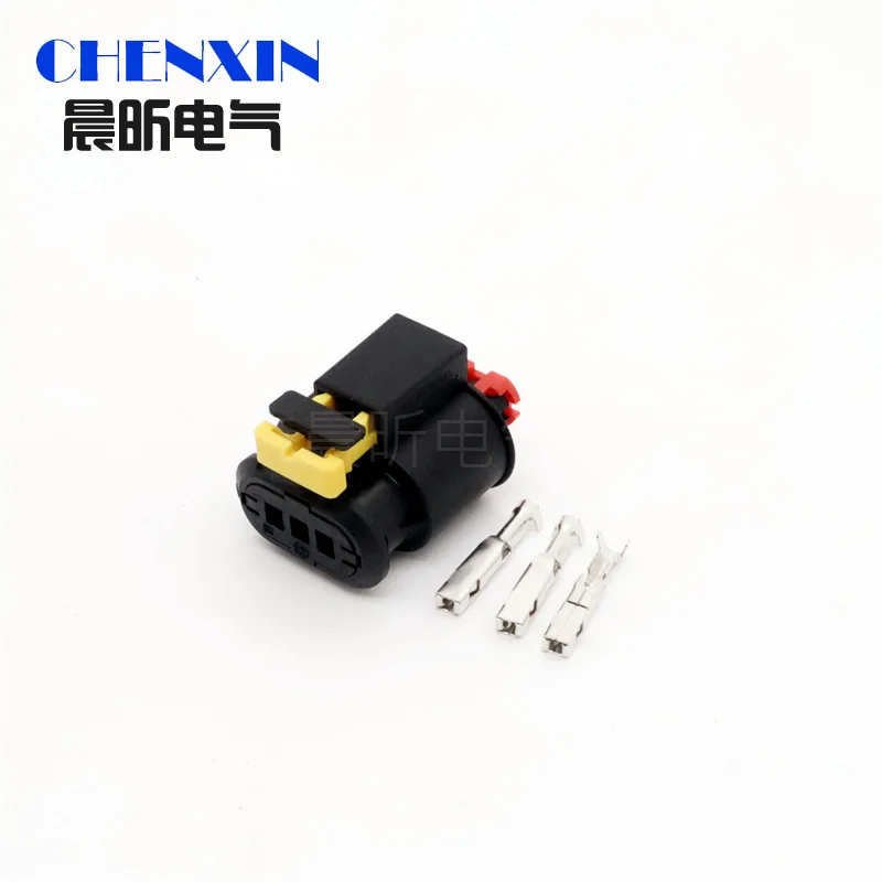 car accessory3 Pin Auto waterproof Connector Sensor VVT plug Fuel/Diesel Injector Ignition coil Connector 284426-1 284425-1