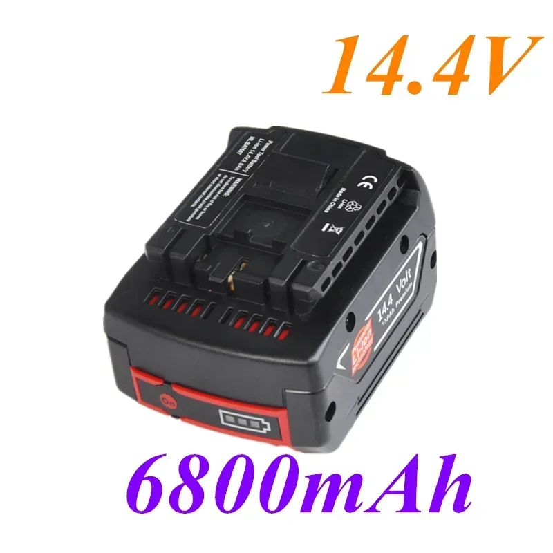 14.4V 6800mah Rechargeable Li-ion Battery cell pack for BOSCH cordless Electric drill screwdriver BAT607,BAT607G,BAT614,BAT614G