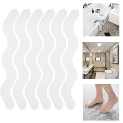 S Wave-shaped Shower Stickers Anti-slip Strips Stairs  Floor Bathtub Safety Non Slip Stickers Multi-color Shower Sticker 6/12pcs