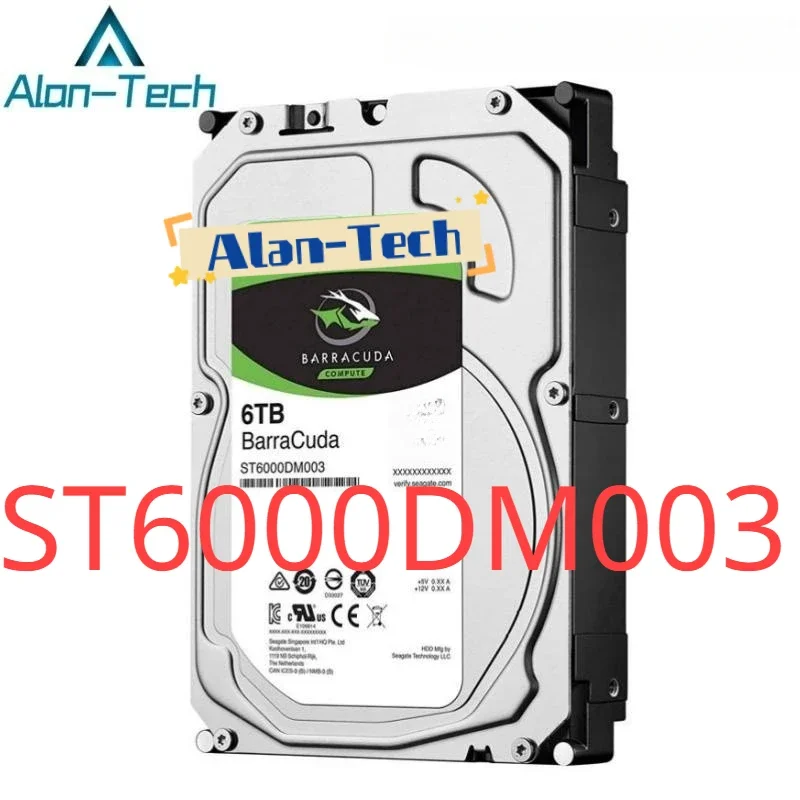 For Sea-gate ST6000DM003 BarraCuda Series 6TB Hard Disk 3.5 inch SATA Internal HDD  5400RPM 256MB Cache for PC/Mac