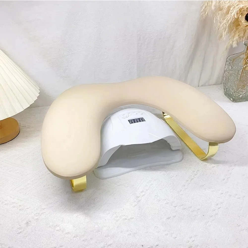 U Shaped Nail Arm Rest Cushion with Phone Holder Tilt Design Nail Art Stand Hand Support Arm Rest Manicure Hand Pillow