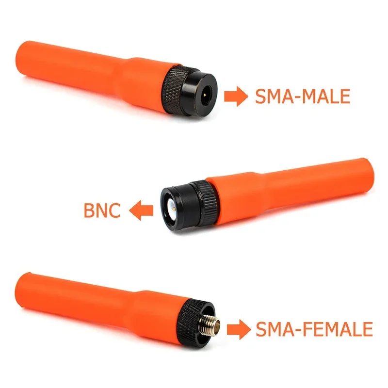 ใหม่ 1ps SF20 SF-20 สีแดง SMA ชาย/SMA หญิง/ขั้วต่อ BNC VHF + UHF เสาอากาศอ่อนสําหรับ Baofeng Kenwood 2 Way Dual วิทยุ Walkie Talkie