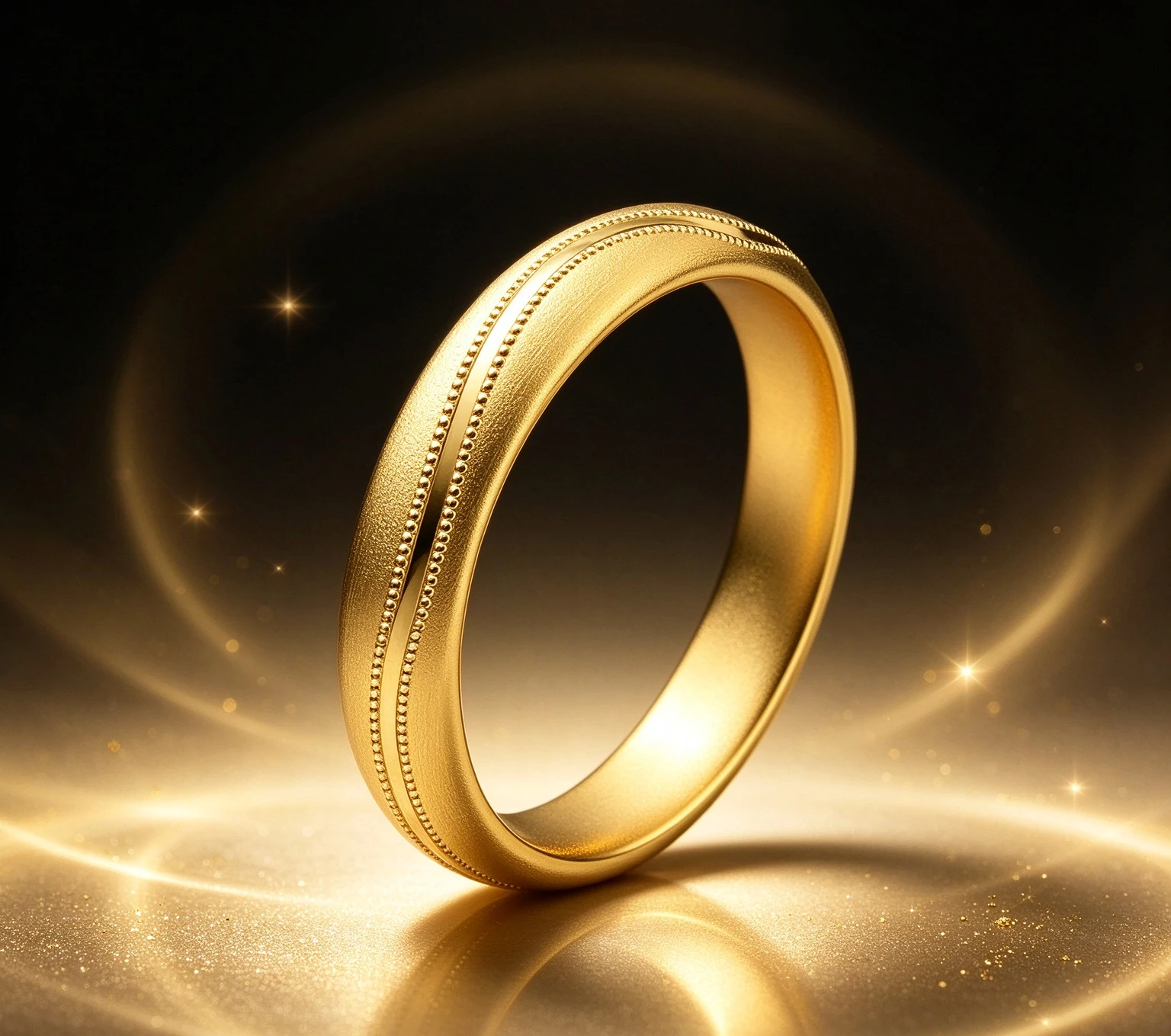 9999 Pure Gold real gold Women's Brushed Wavy Bracelet Solid Closed Bracelet Giving gifts for friends