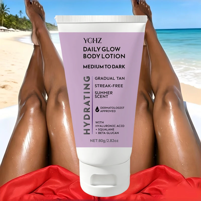 Sunless Tanning Oil Can Be Used on the Face and Body, Moisturizing Daily Glow Body Lotion 80g