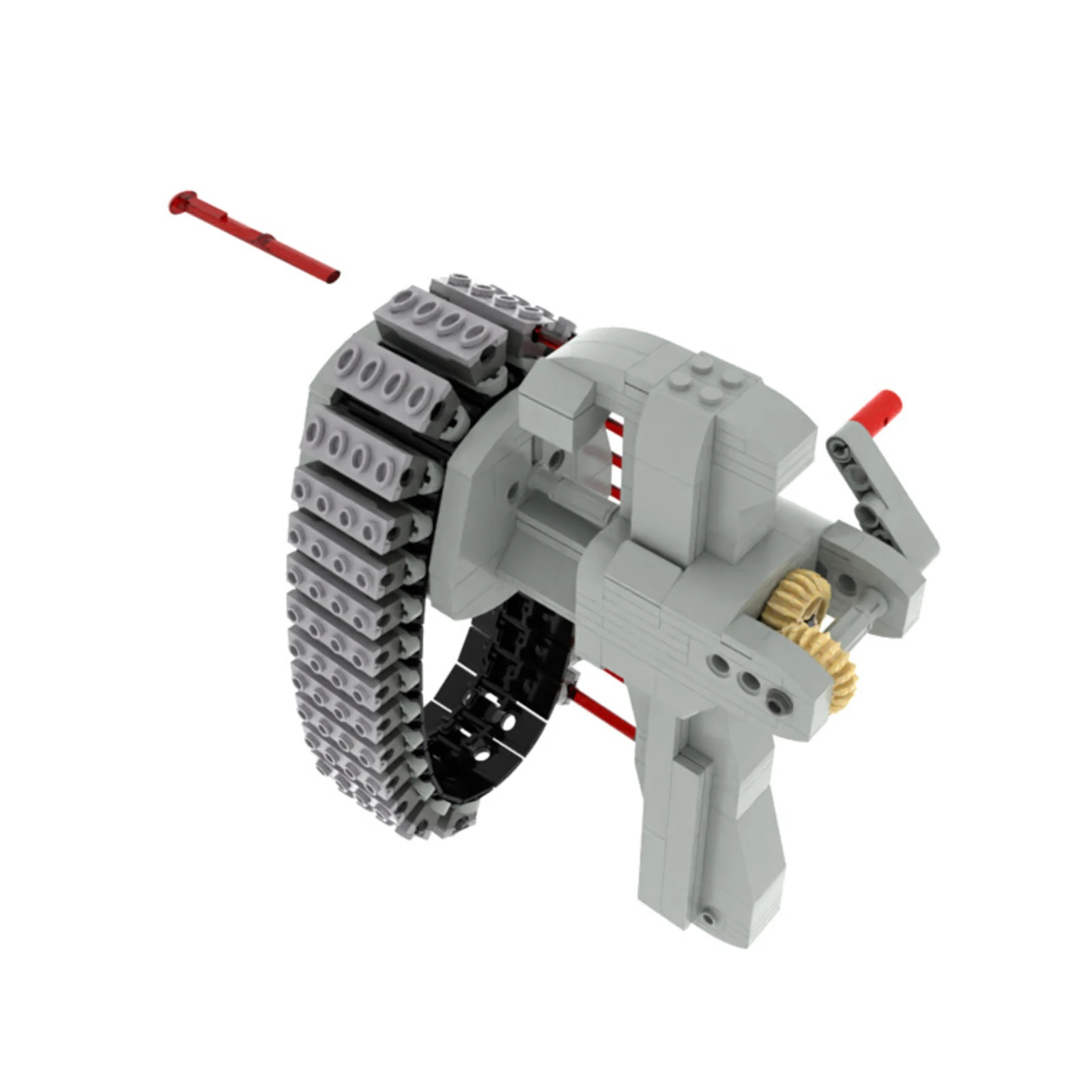 MOC Rapid Fire Baustein-Modellbausatz schießt sichere Brick-Projektil, kreatives Konstruktionsspielzeug für Teenager und Erwachsene