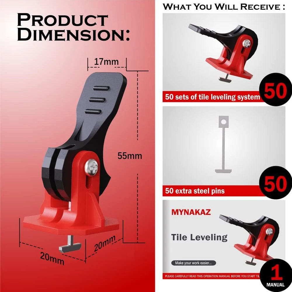 5-750pcs Floor Tile Leveling System Clips Leveler Adjuster Tile Locator Spacers Set for Porcelain Tile Wall Construction Tools