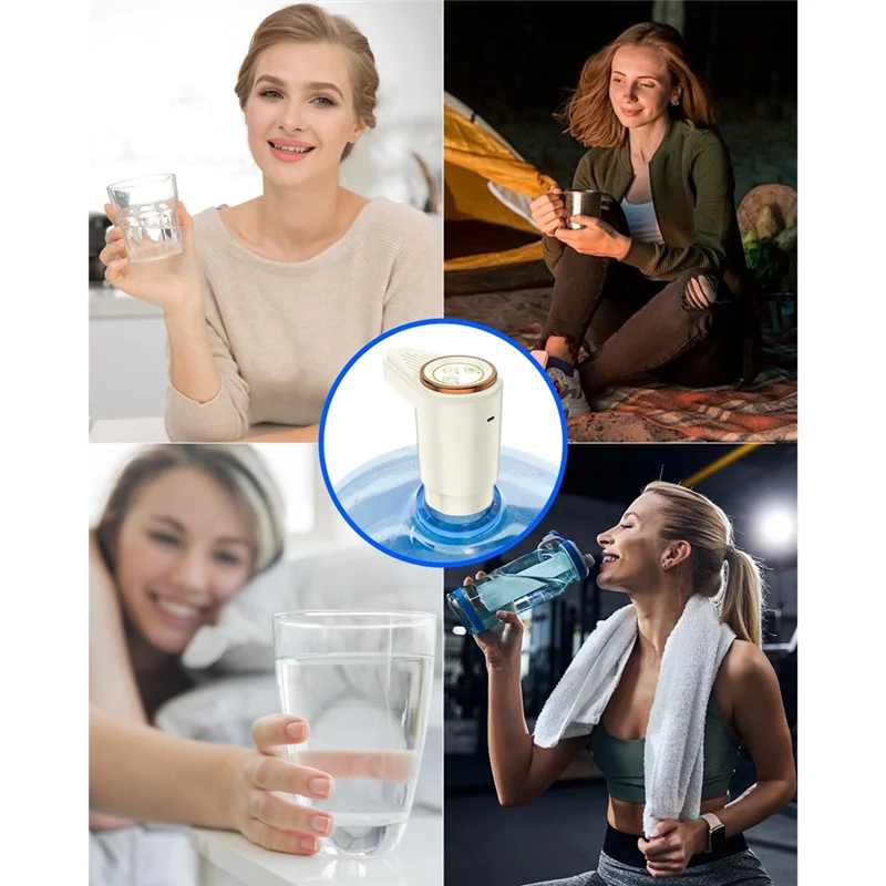 B98A-Water Dispenser, Portable Electric Water Bottle Pump With Timer Function,For 5 Gallon Bottles–For Home, Kitchen, Camping Us