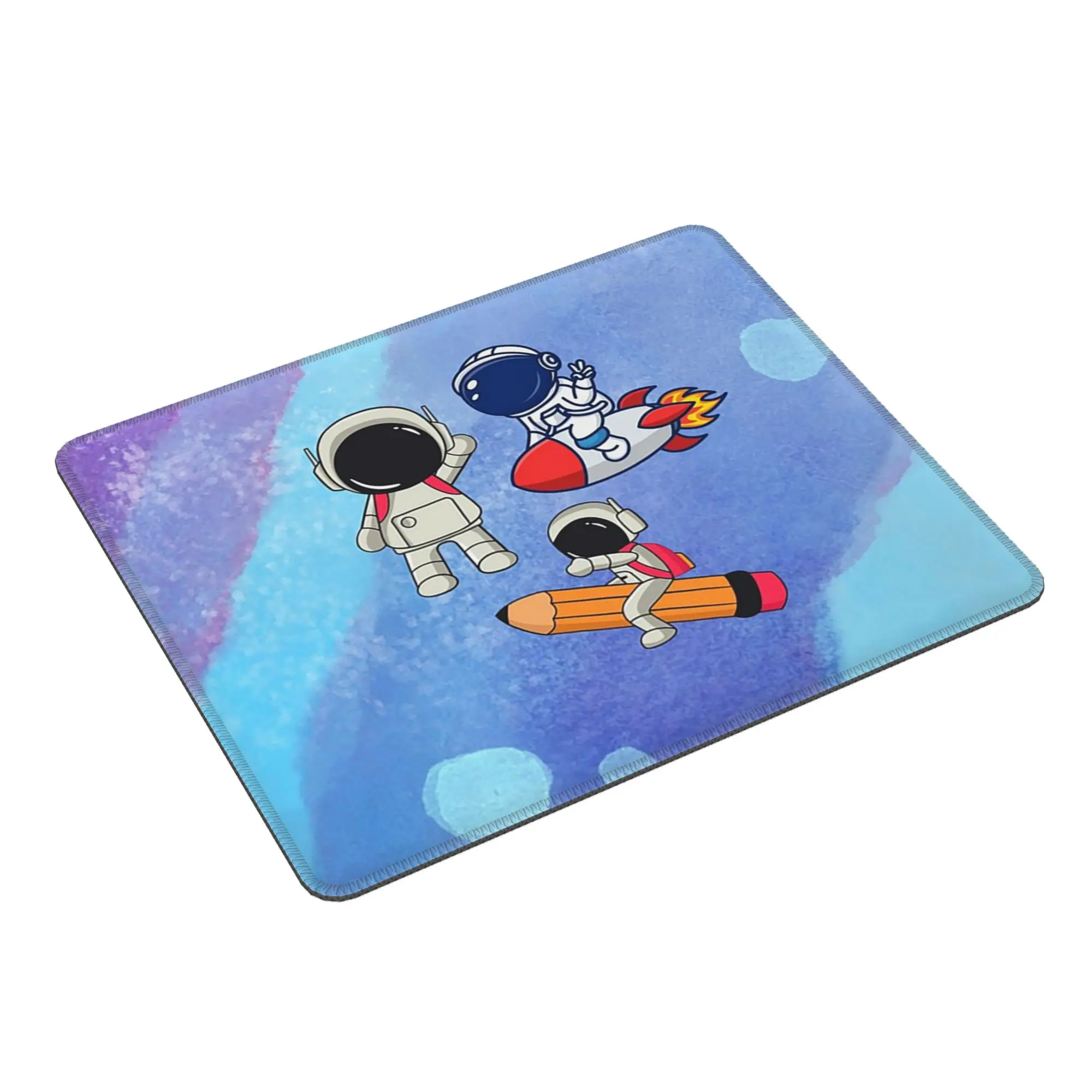 Three Astronaut Space Cartoon Mouse Pad Computer Keyboard Mouse Mat Gaming PC Laptop Desk Mat Office Accessories Table Mats