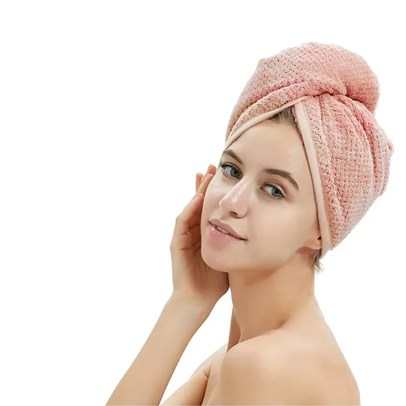 

Women Quick Dry Towels Microfiber Fabric Dry Hair Hat bonnets Lady Turban Bathroom Towel Absorbent shower cap hair accessories