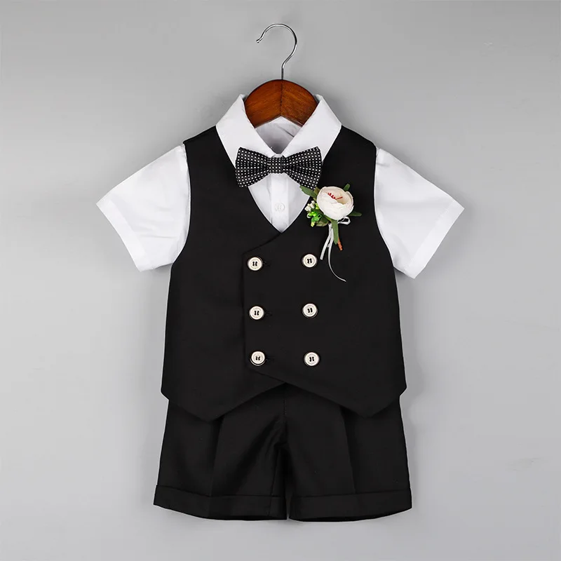 Ragazzi abiti per matrimoni moda doppiopetto bambini Blazer da festa formale Set da 2 a 14 anni elegante Costume da spettacolo di gruppo per bambini