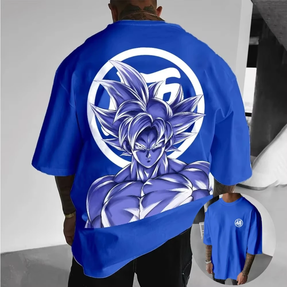 

Летняя футболка в стиле Харадзюку в стиле аниме Dragon Ball, новинка 2025, мужская винтажная уличная женская повседневная свободная футболка с короткими рукавами, топ унисекс