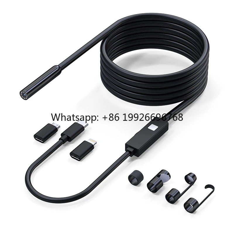 

W400-B Cable Endoscope 1m Semi-Rigid Cable 7.9mm IP67 Waterproof Inspection Camera for iPhone iPad Android