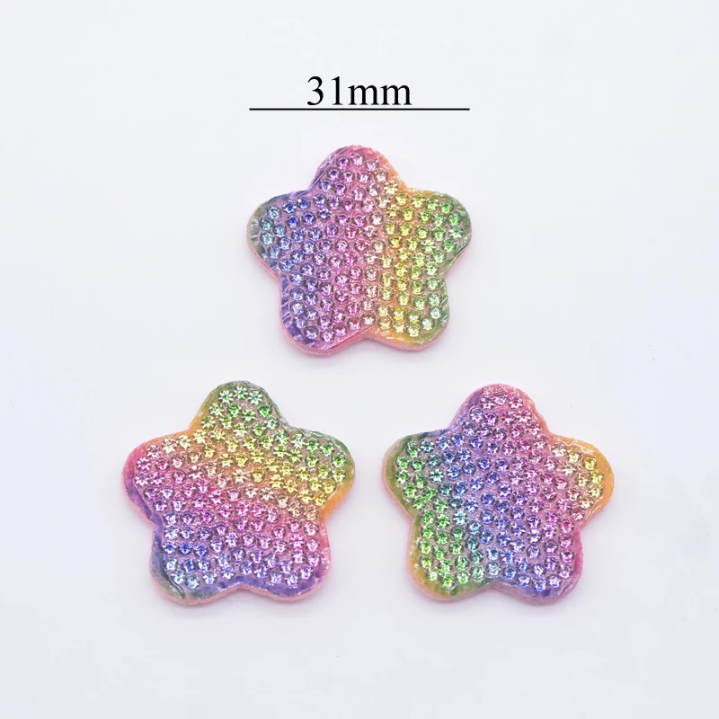 10Pcs Bling Colorful Heart Mouse Head Star Rhinestone Patches for DIY Clothes Hat Decor Headwear Hairband Supplies Accessories