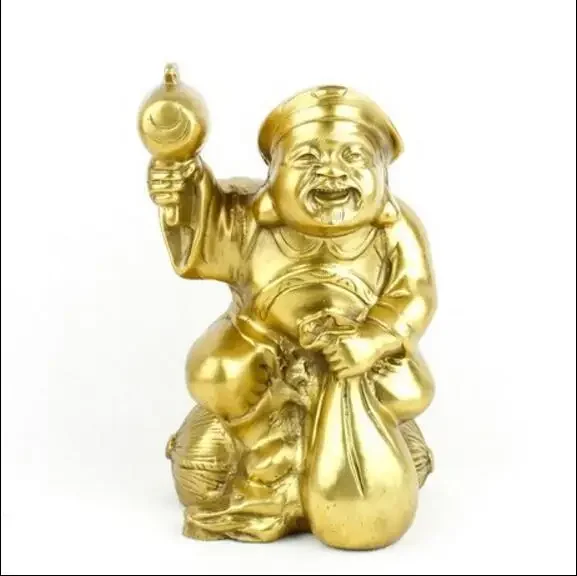 

Copper Mahakala as the God of wealth Li Juming nine and lucky mascot with money