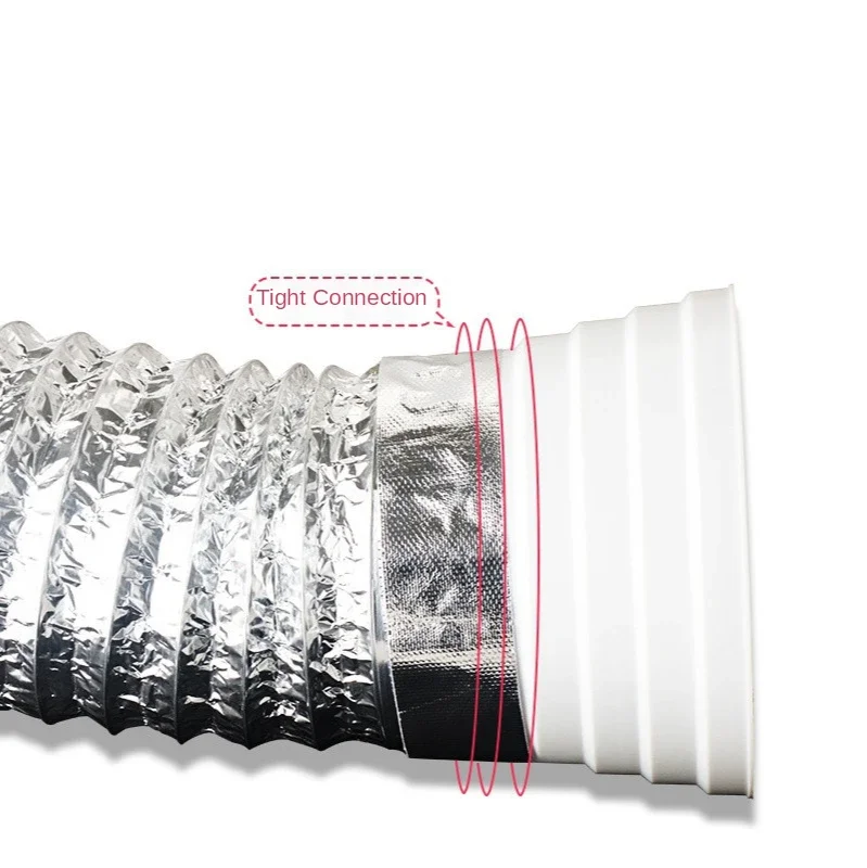 Plastic ABS Round Bushing Connector for Ventilation Ducts • Adjustable 80–200 mm Diameter Reduction • Universal Air Exhaust Hose