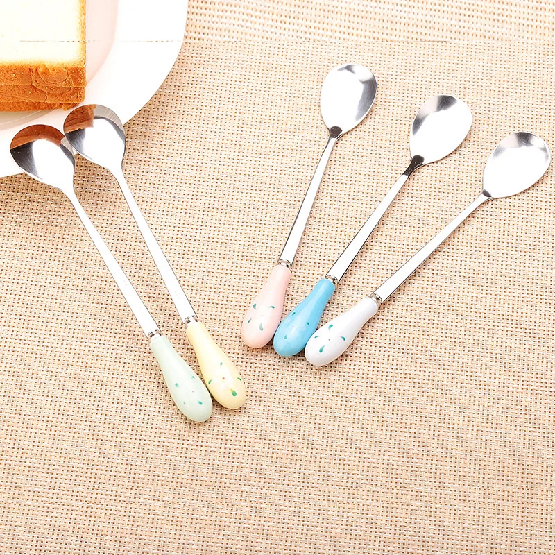 2/4/6PCS Stainless Steel Honey Spoon Stainless Steel Creative Idea Fine Grinding Bar Kitchen Tools No Water Stains After Washing