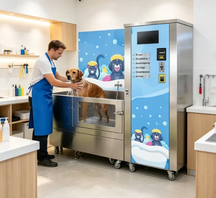 Customize Smart Pet  Bath Cabinet Full Automatic Constant Temperature Shower Washing Quick Dryer for Small Medium Dogs Cats