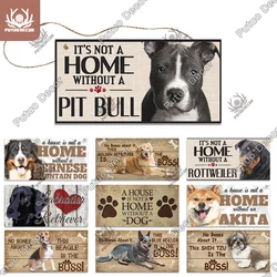 Putuo Decor Dog Tags Wooden Pet Tag Dog Accessories Lovely Friendship Animal Sign Plaques Rustic Wall Decor Home Decoration