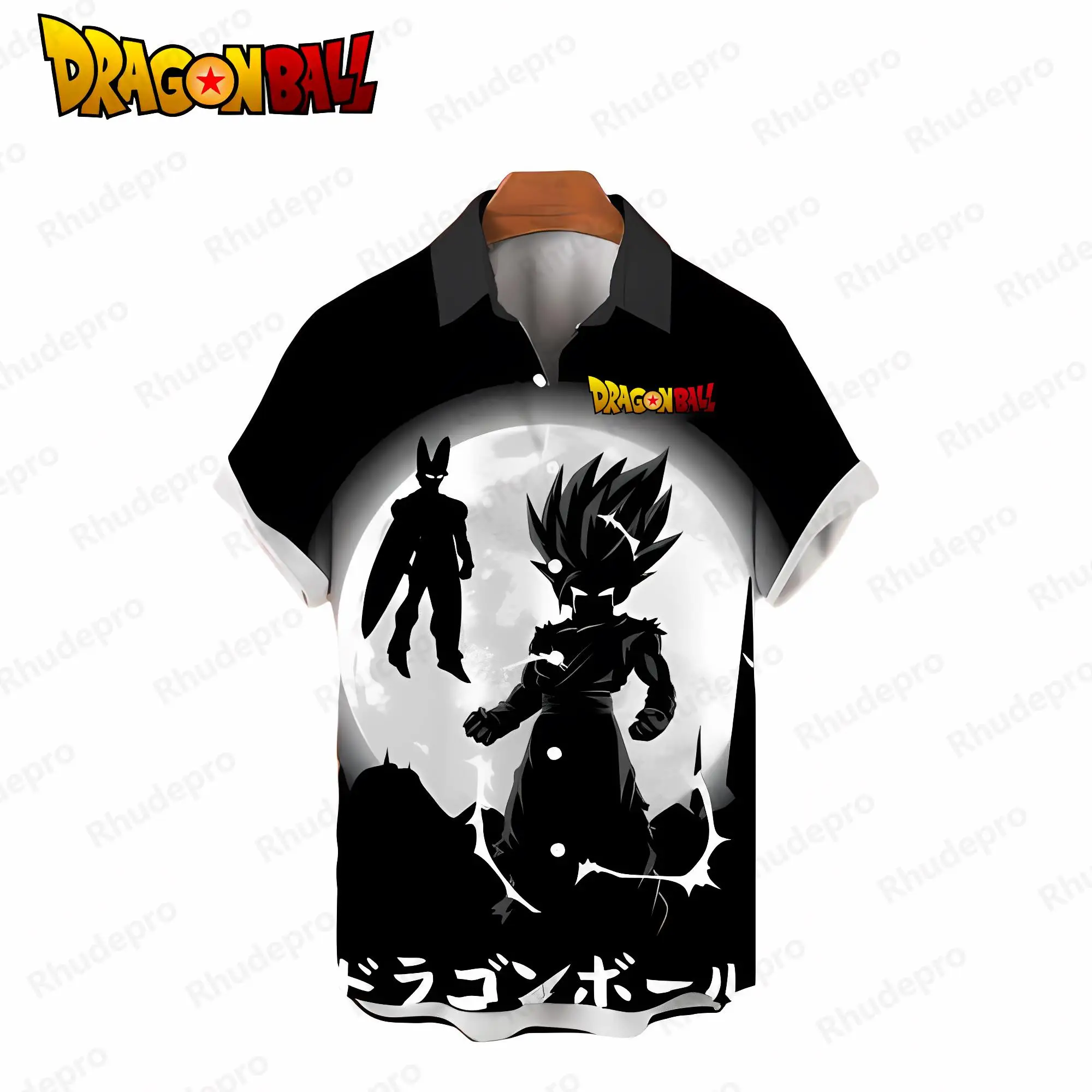 Dragon Ball Z Camicie da uomo Vegeta Camicia hawaiana Top Cool Summer Camicetta Streetwear Super Saiya Anime Moda 2024 Oversize