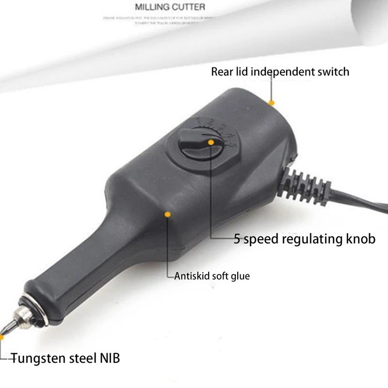 A98E-Electric Engraver Carving Pen Plotter Machine Chisel Tips On Metal Wood Glass Plastic Ceramics Stone Surface EU Plug