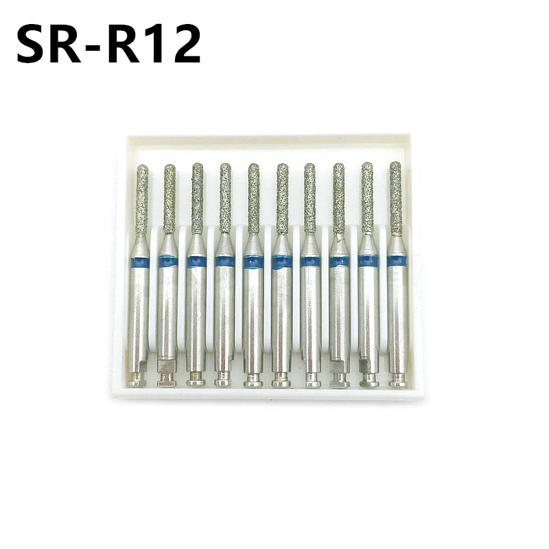 

10pcs/box Dental Lab RA Diamond Burs Drill For Low Speed Handpiecs Polisher Teeth Whitening Dentist Tool SR-R12