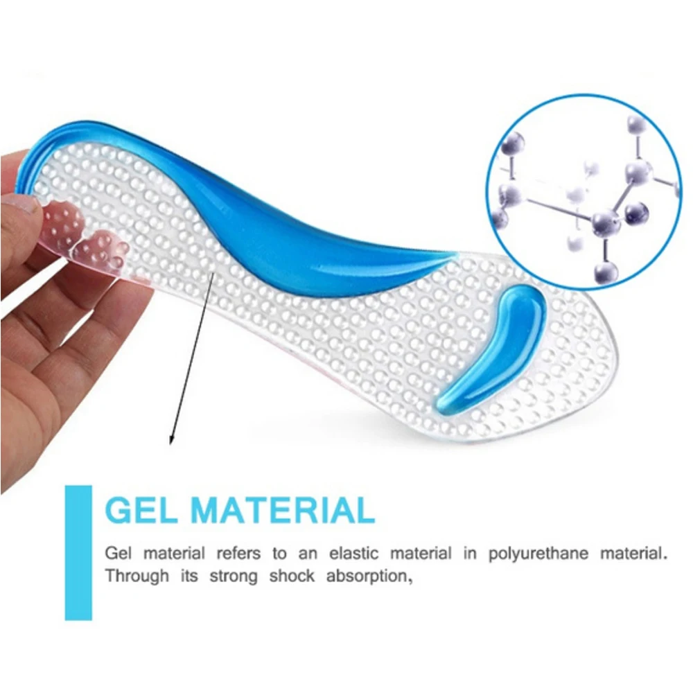 Silicone Insoles for High Heels Flat Foot Orthopedic Insoles for Shoes Woman Plantar Fasciitis Arch Support Massage Shoes Pads