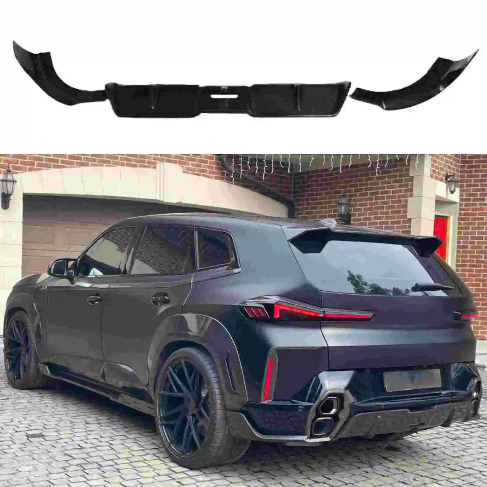 

Задний диффузор из сухого углеродного волокна для BMW G09 2023+ Задняя губа из сухого углерода для BMW XM R Стиль Автомобильные аксессуары Стайлинг