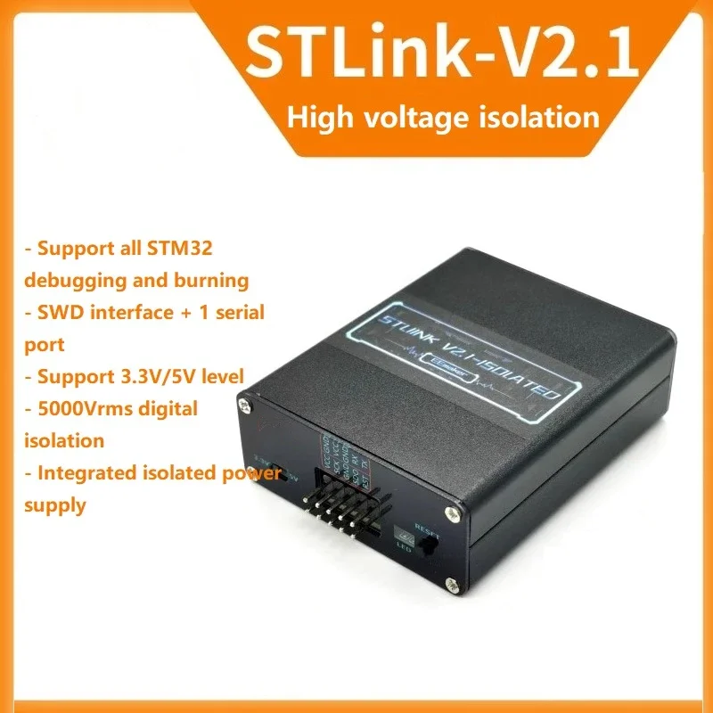 

ST-LINK V2.1 Высоковольтный изолированный загрузчик для эмуляции и отладки Поддержка всех интерфейсов STLinK STM32 SWD 1-последовательный порт