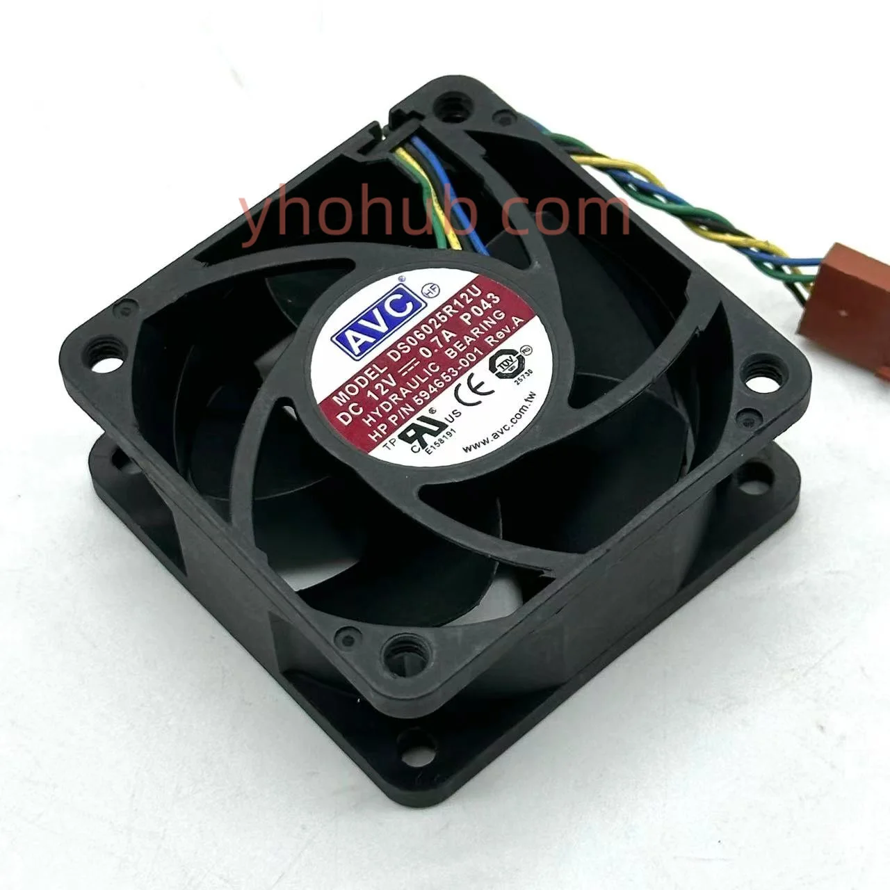 

AVC DS06025R12U P043 DC 12V 0.70A 60X60X25mm 4-Wire Server Cooling Fan