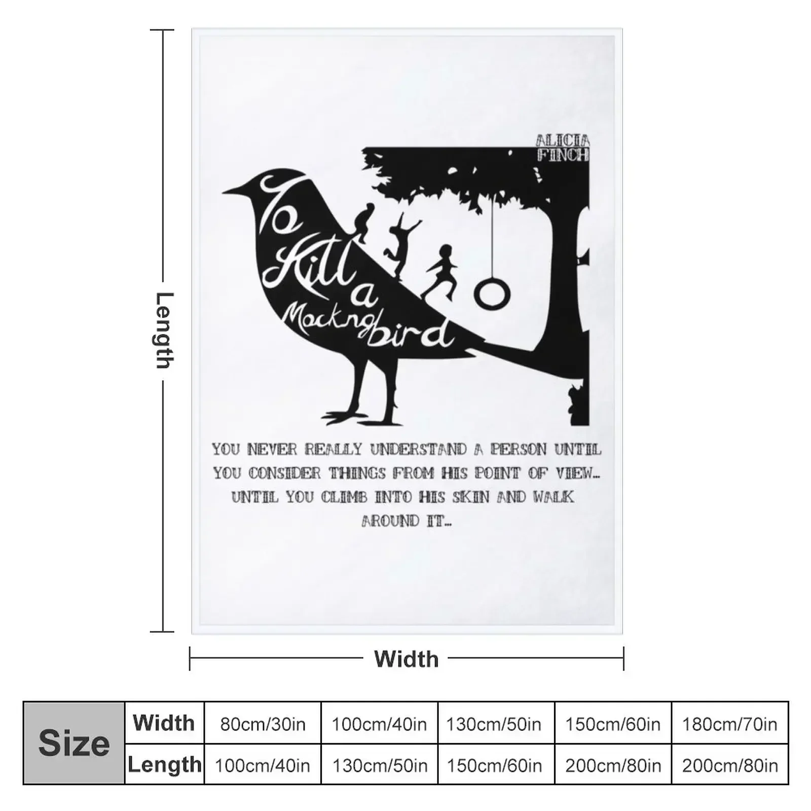 To Kill A Mocking Bird Throw Blanket Thermal Hairy Furry Soft Beds Comforter Plush Blankets