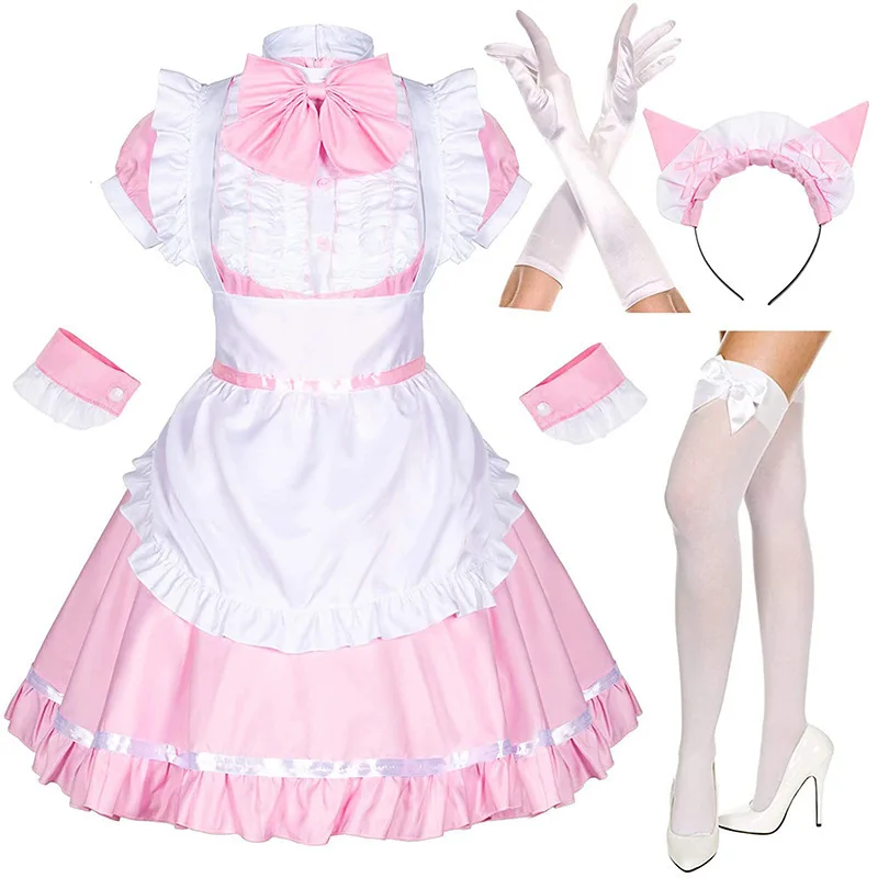 

Japanese And Korean Maid Costumes K-On! Cosplay Black Red Blue Purple Lolita Role-playing Performance Costumes