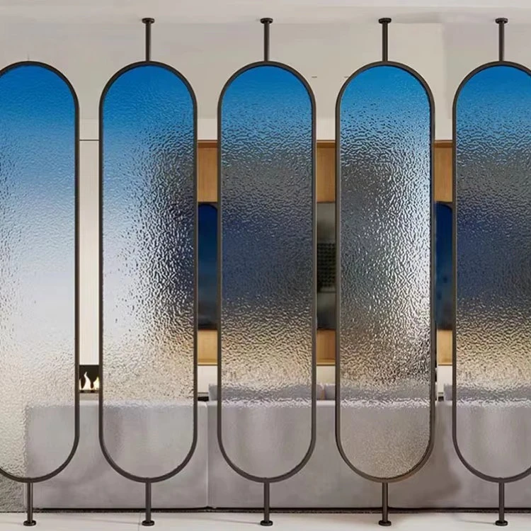 ej-Factory Price Contemporary Waterproof Laser Cut Oval Round Stainless Steel Indoor Restaurant Room Divider Screen Partition&