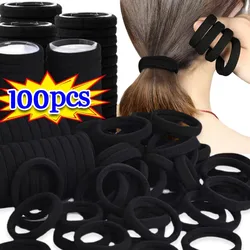 10/100pcs Black Hair Bands for Women Girls Hairband High Elastic Rubber Band Hair Ties Ponytail Holder Scrunchies Accessorie