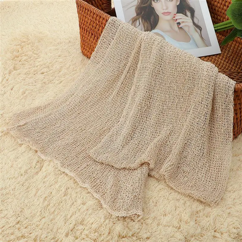 1 Cuộn Len Cho Bé Sơ Sinh Chụp Ảnh Đầm Đạo Cụ Quấn Bé Chăn Thun Cotton Len