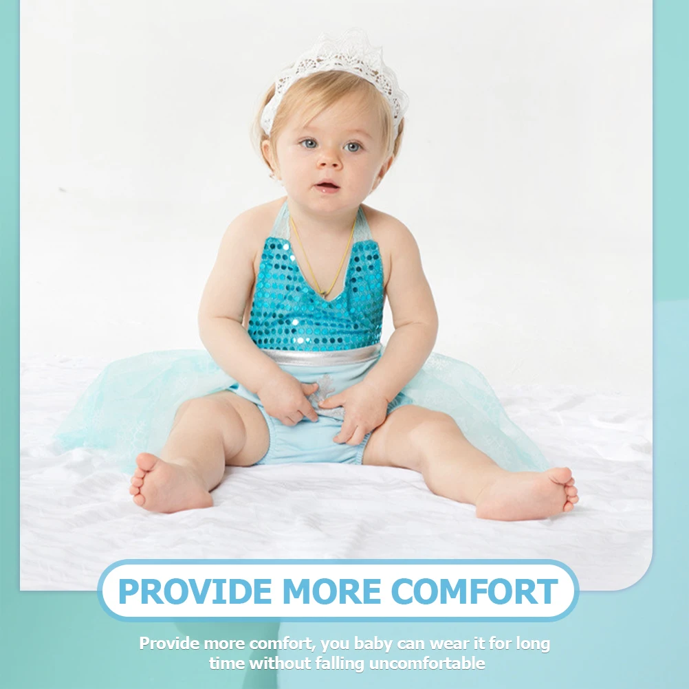 

1 set 1 Set Baby Girls Lace Suspenders Romper Dress Skirt Outfit Headband Summer Birthday Party Holiday Wear Comfortable Newborn