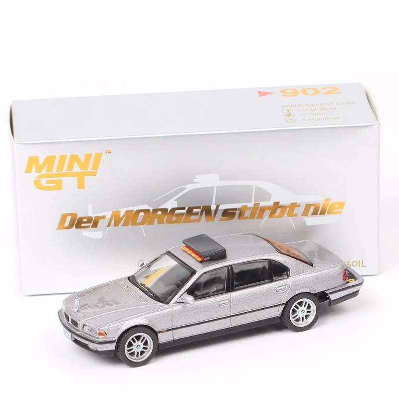Minigt 1/64 Scale Luxury Classic 750il E38 Model Car Diecasts & Toy Vehicles 1997 Tomorrow Never Dies Silver Miniatures