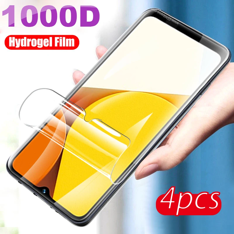 4Pcs Hydrogel Film Screen Protector For Vivo Y35 4G Screen Protector For Vivo Y 35 35Y VivoY35 6.58 inch Not Tempered glass 2022