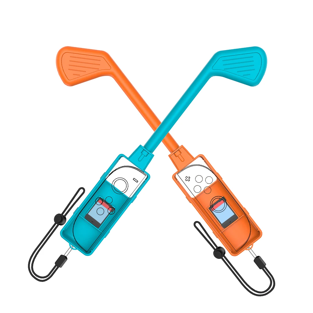 2 Buah Klub Golf untuk Nintendo untuk Switch 2 Pengendali Joy-Con Klub Golf Mini Pegangan Pegangan Berdiri Fungsi Penyimpanan Kartu Permainan