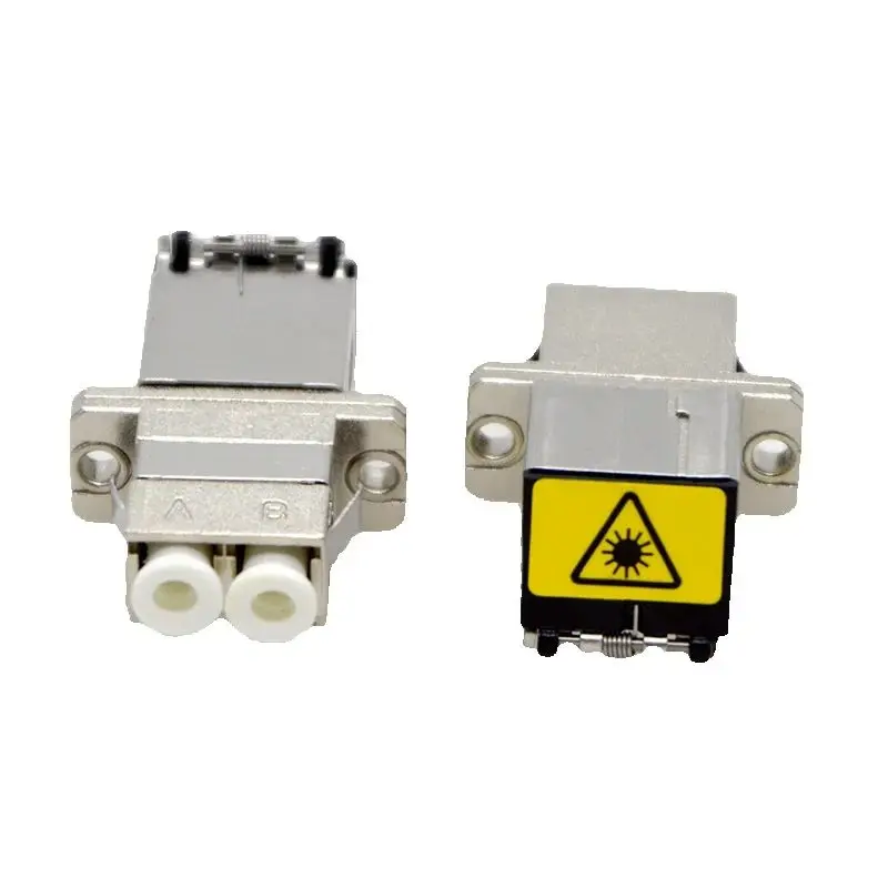 1 قطعة LC-LC دوبلكس الألياف البصرية محول SM مللي متر العالمي المعادن شفة المقرنة عالية الأداء ، الدقة السيراميك إدراج بالجملة #4