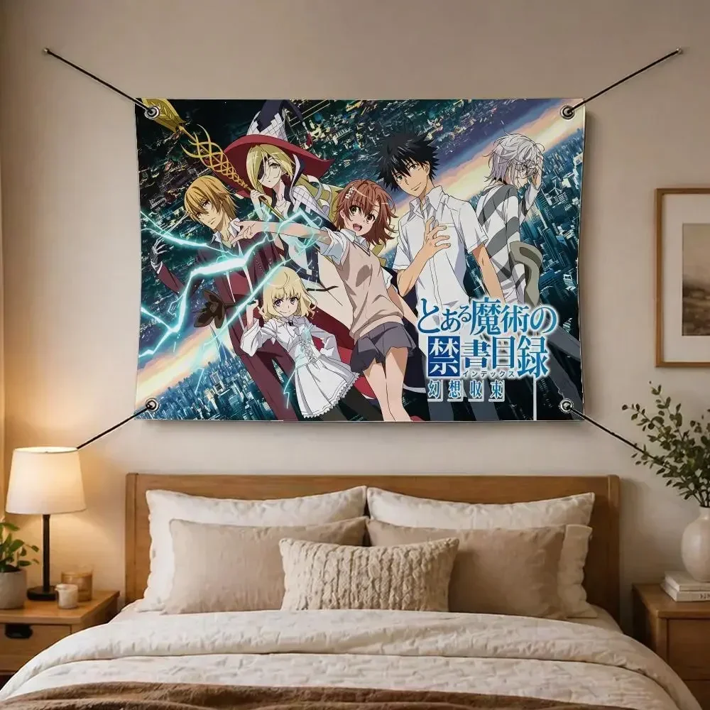 Anime Certain Magical Index Flags Flags are suitable for living rooms, bedrooms, bars,salons, gardens, home decor, and as gifts