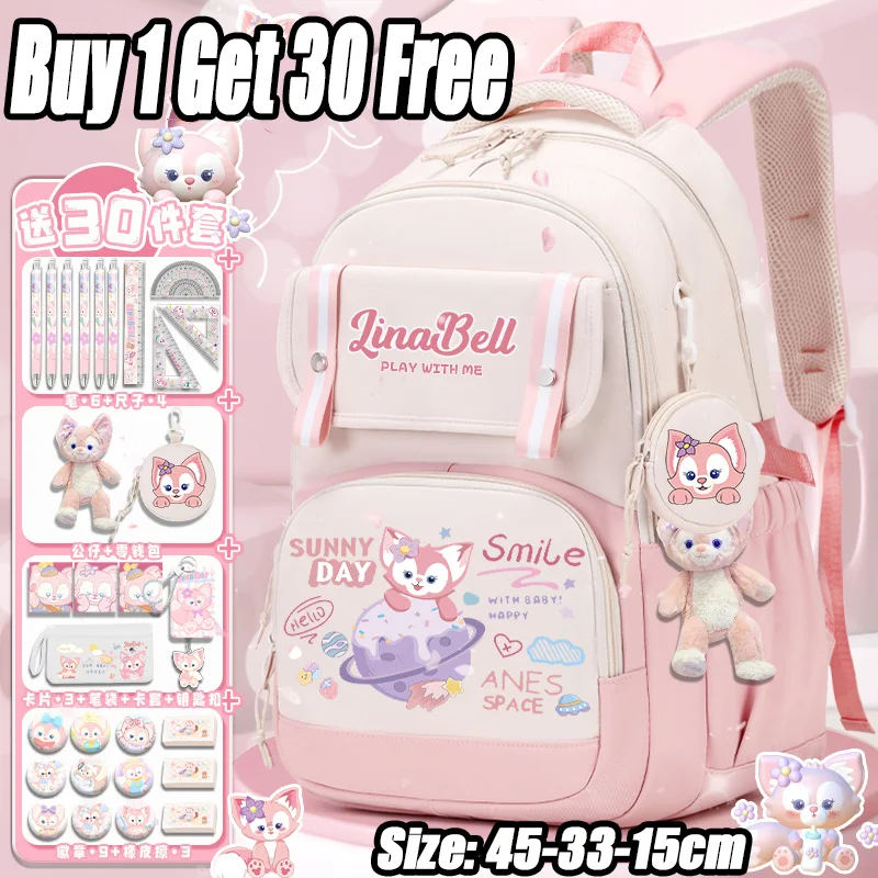 Sanrio Backpack 2025 New Model Cute School Bag Cartoon Print Rilakkuma Kids Backpack Teenager Back to School